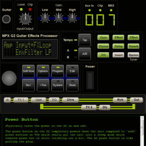 Help-panel for the MPX G2