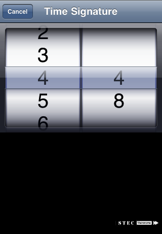 Time signature picker