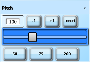 An image of the pitch adjuster from the TypeThenTalk.com app