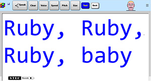 A screenshot from Bob Sellon`s TypeThenTalk.com app