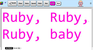 A screenshot from Bob Sellon`s TypeThenTalk.com app