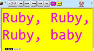 A screenshot from Bob Sellon`s TypeThenTalk.com app