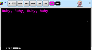 A screenshot from Bob Sellon`s TypeThenTalk.com app