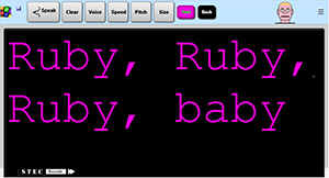 A screenshot from Bob Sellon`s TypeThenTalk.com app