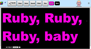 A screenshot from Bob Sellon`s TypeThenTalk.com app