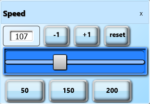 An image of the speed adjuster from the TypeThenTalk.com app